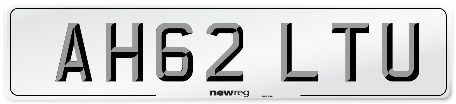 AH62 LTU Number Plate from New Reg